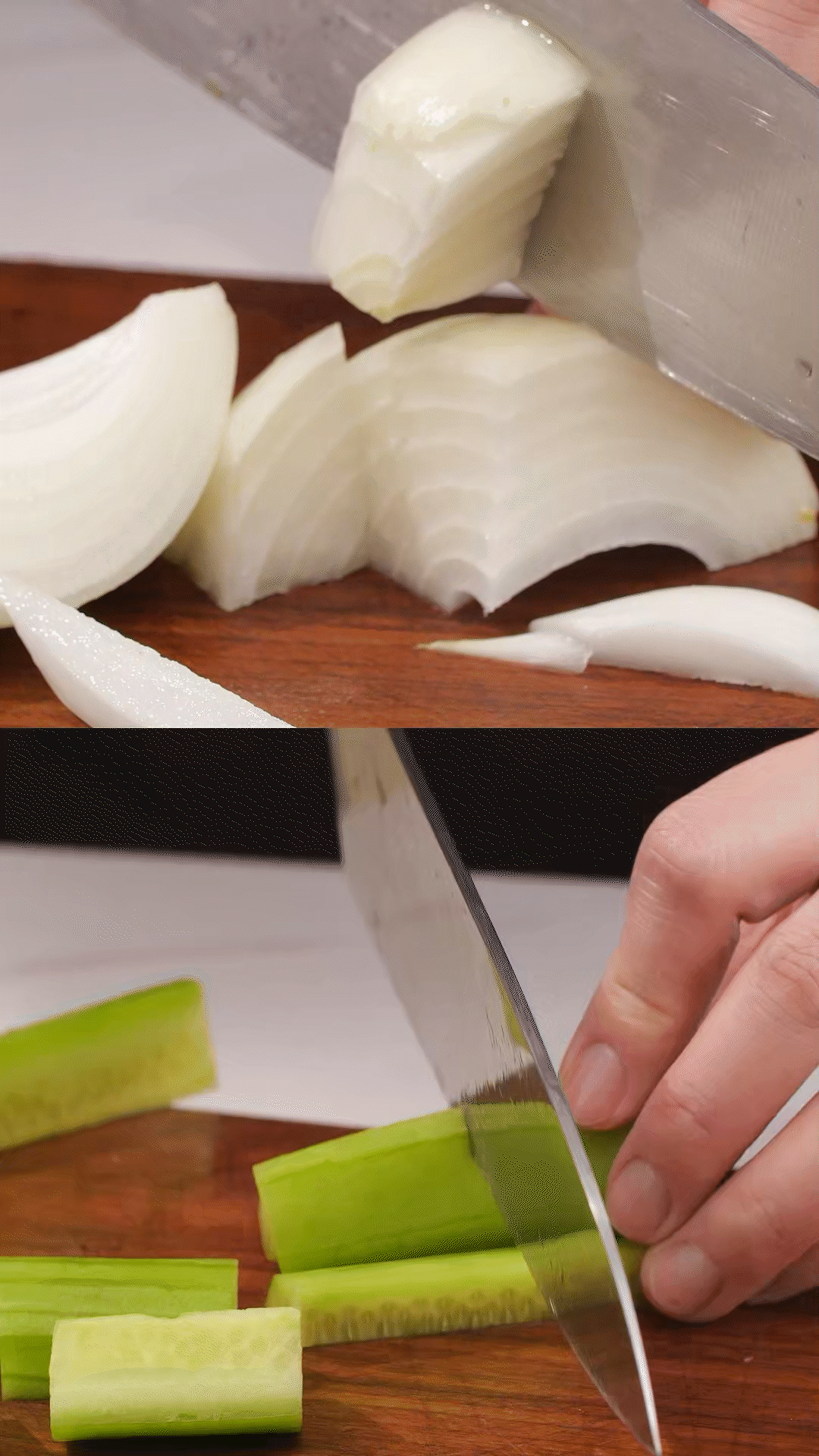 番茄、黃瓜、洋蔥切丁，用適量鹽殺水